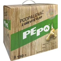 Gyújtós PE-PO®, faforgács, 150 db, grillhez, kályhához, kandallóhoz, kemencéhez