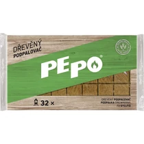 Gyújtós PE-PO®, tömör fa, 32 db, grillhez, kályhához, kandallóhoz, kemencéhez