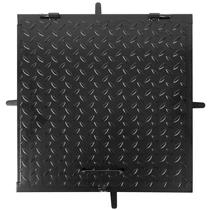 Aknafedél MC50, 500x500 mm, csatorna, fekete, max. 150 kg