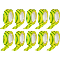 Szalag Strend Pro, 19 mm, Hossz: 10 m, max. 80°C, 600V, zöldessárga, szigetelő, ragasztó, PVC, csoma