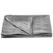 Takaróponyva Tarpaulin Medium 3x4 m, 100 g/m, SILVER, ezüst, fűzőlyukakkal