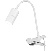 Lámpa Strend Pro, asztali, csíptethető, alumínium, fehér, USB, 41 cm