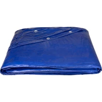 Takaróponyva Tarpaulin Poolco 5,5 m, 120 g/m, kék, kerek, fűzőlyukakkal