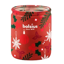 Gyertya Bolsius True Glow, 82x68 mm, alma/fahéj, üvegben