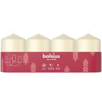 Gyertyák Bolsius Pillar Advent, krémszínű, 60x40 mm, csomag 4 db