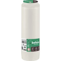 Mécsesbetét Bolsius, 170 óra, 551 g, 66x216 mm, fehér, olaj