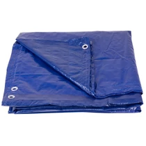 Takaróponyva Tarpaulin Poolco 3,6 m, 120 g/m, kék, kerek, fűzőlyukakkal