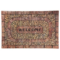 Lábtörlő MagicHome RBM 406, bejárati, Welcome, gumi, 89x58 cm