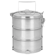 Ételhordó MagicHome SS682, rozsdamentes acél, 3x 1200 ml, 16,8x26,5 cm
