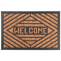 Lábtörlő MagicHome RBP 193, bejárati, Welcome 3, 40x60 cm, gumi/panama
