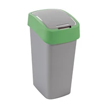 Szemetes Curver® FLIP BIN, 45 literes, ezüstszürke/zöld