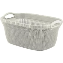 Kosár Curver® KNIT 3677, 40 literes, krémszínű, 60x27x39 cm, szennyeshez, ruhához