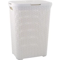 Kosár Curver® NATURAL STYLE, 60 literes, krémszínű, 44x34x61 cm, szennyeshez, ruhához