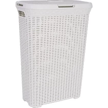 Kosár Curver® STYLE, 40 literes, krémszínű, 44x26x61 cm, szennyeshez, ruhához