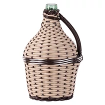 Demizson Strend Pro Cada Wilo, 5 liter, üveg, borhoz és pálinkához, fonott, vegyes színek