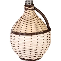 Demizson Strend Pro Cada Wilo, 10 liter, üveg, borhoz és pálinkához, fonott, vegyes színek