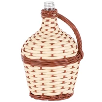 Demizson Strend Pro Cada Wilo, 2 liter, üveg, borhoz és pálinkához, fonott, vegyes színek
