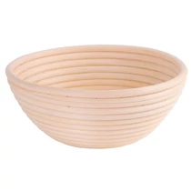 Kelesztő rattan kosár MagicHome, kenyér kelesztésére, kerek, max. 1 kg, 25 x 8 cm
