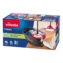 Takarítókészlet Vileda TURBO 2 az 1-ben, forgó felmosó + vödör, ajándékkal