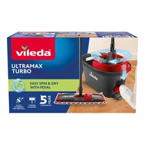 Takarítókészlet Vileda Ultramax TURBO, felmosó+vödör + Actifibre Soft kendő