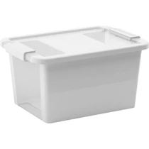 Box fedővel KIS Bi-Box S, 11 liter, fehér, 26x36,5x19 cm