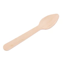 Kiskanál MagicHome Woodline ECO Gastro, fa, evőeszköz, 110 mm, csomag 100 db, 100% Natural, mini des