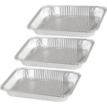 Tálca MagicHome, 32,7x26,9x4 cm, grillező, 3 db, alumínium