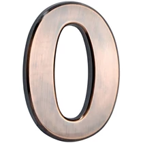 Házszám MagicHome "0", öntapadós, bronz, jelölő, 70x100 mm, ABS