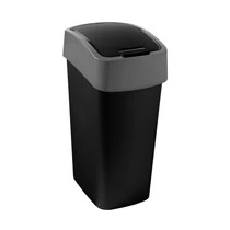 Szemetes Curver® PACIFIC FLIP BIN, 25 literes, 34x26x47 cm, fekete/szürke