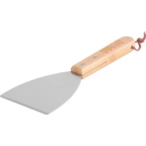 Fordítólapát Strend Pro Grill, kaparóval, bambusz nyél, 26x10x1,8 cm, élelmiszeripari spatula