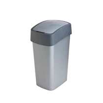 Szemetes Curver® PACIFIC FLIP BIN, 45 literes, 37.6x29.4x65.3 cm, antracit/szürke