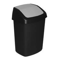 Szemetes Curver® SWING BIN, 25 literes, 27.8x34.6x51.1 cm, fekete/szürke