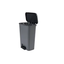 Szemetes Curver® COMPATTA BIN, 50 literes, 29.4x49.6x62 cm, fekete/szürke, pedállal