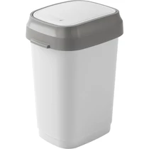 Szemetes KIS Dual Swing S, 10 literes, fehér, 25x19x32 cm