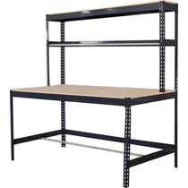 Asztal Racks PWB60, munka, műhelybe, polccal, 183x183x90 cm, max 350 kg