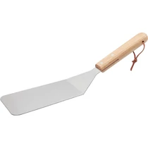 Fordítólapát Strend Pro Grill, grillezéshez és sütéshez, fa nyéllel, rozsdamentes acél, 34cm