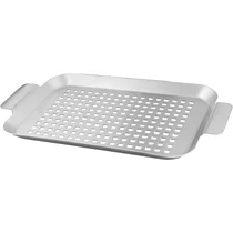 Grillezőlemez Strend Pro Grill, grillezéshez, rozsdamentes acél, 34x18,5x2 cm