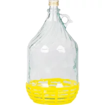 Demizson Strend Pro Stella, 5 liter, üveg, borhoz és pálinkához, záródugóval