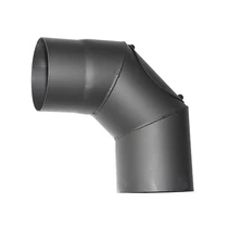 Könyök HS.CO 090/120/1,5 mm, tisztítónyílással, füstcső, kéménykönyök füstcsövek összekötéséhez