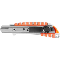 Kés Strend Pro UKX-867-8, 18 mm, tördelhető pengéjű, kerékkel, horog penge, alu/műanyag