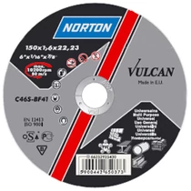Tárcsa NORTON Vulcan A, 115x1,0x22, A60S-BF41, fém- és rozsdamentesacél-vágó
