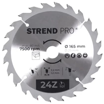 Tárcsa Strend Pro TCT, 165x2.2x20/16 mm, 24T, fához, fűrész, SK lapkák