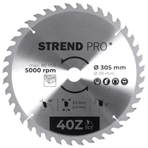 Tárcsa Strend Pro TCT, 305x3.2x30/20 mm, 40Z, fához, fűrész, SK lapkák