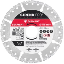 Tárcsa Strend Pro Premium, vákuumforrasztott, 115 mm, gyémánt, vágó, multi
