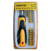Bit készlet Strend Pro YF40529, 30 részes, csavarhúzóval, S2