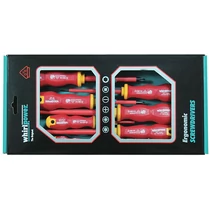 Csavarhúzó készlet Whirlpower® 102-105, villanyszerelő, 5 részes, VDE 1000, Ergonomic