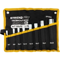 Kulcs Strend Pro, 6x7-20x22 mm, cső, kétoldalas, Zn, 8 db-os készlet