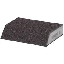 Szivacs KONNER G40, csiszolószivacs, 125x90x65x25 mm, ferde