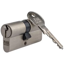 Hengerzárbetét FAB HOME 2.00**/DNs 35+45, 3 kulcs, építési, szatén nikkel