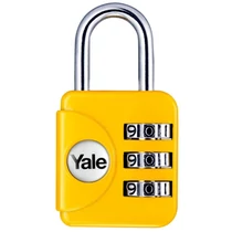 Lakat Yale YP1/28/121/1, függő, utazó, számkombinációs, sárga